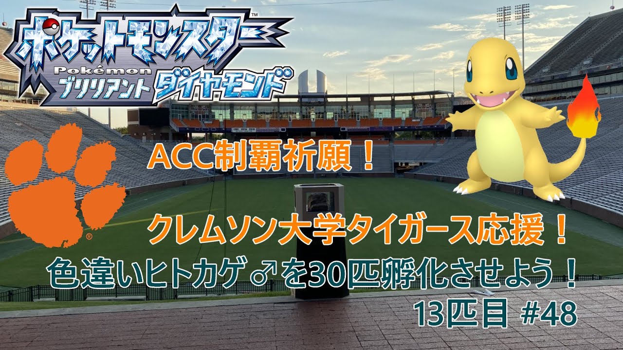 【ポケモンBDSP】色違いヒトカゲ♂を30匹孵化させよう！【色違い】 13匹目 #48 #Clemson