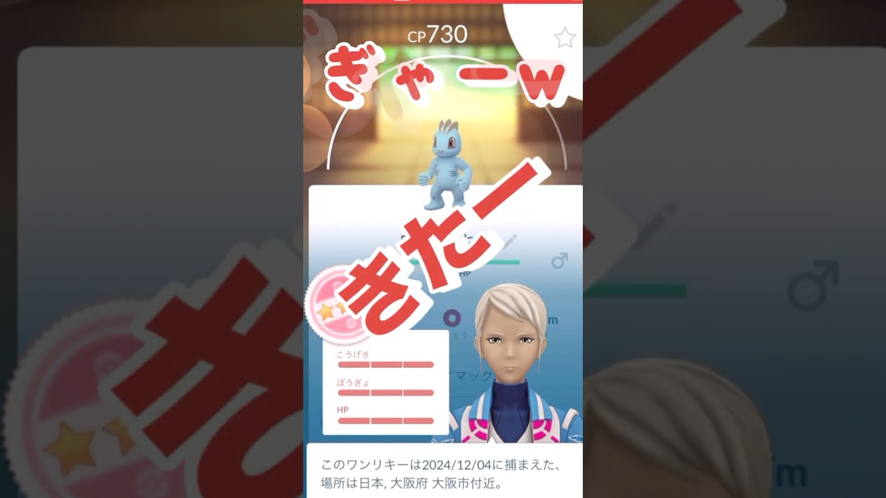 ダイマックスワンリキー個体値100獲得でございます