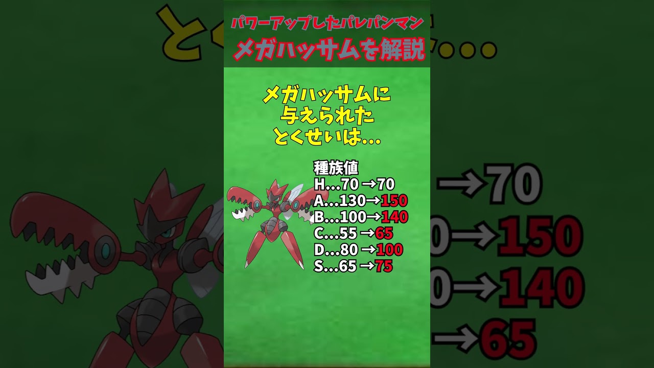 ZAに備えろ！！メガシンカ解説part18メガハッサム【ゆっくり解説】 #ポケモン #ポケモンゆっくり解説 #ポケモンza #shorts #short #ゆっくり解説