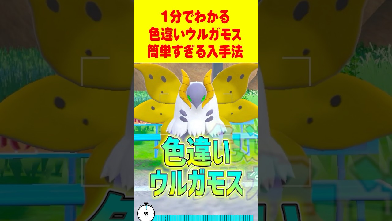 【ポケモンSV】1分で分かる色違いウルガモス最速GET 方法 #ポケモンsv #色違い厳選