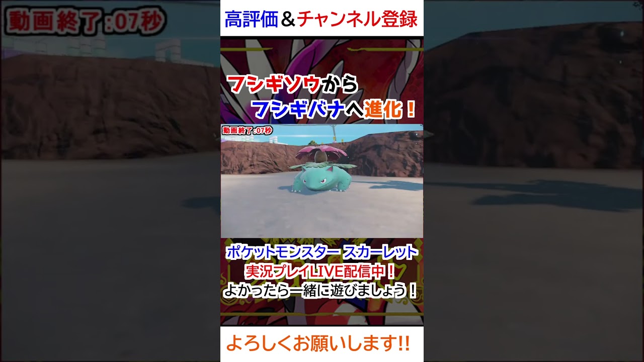 フシギソウ→フシギバナ進化【ポケモンSV】