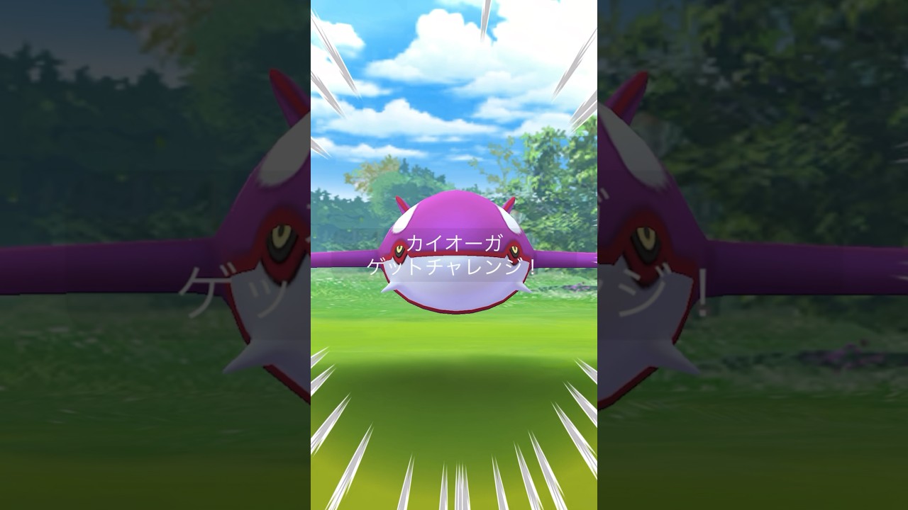 XXL色違いカイオーガが出た‼️その時の反応が…🤣🤣【ポケモンGO】　#ポケモンgo  #カイオーガ #ゲンシカイオーガレイドデイ