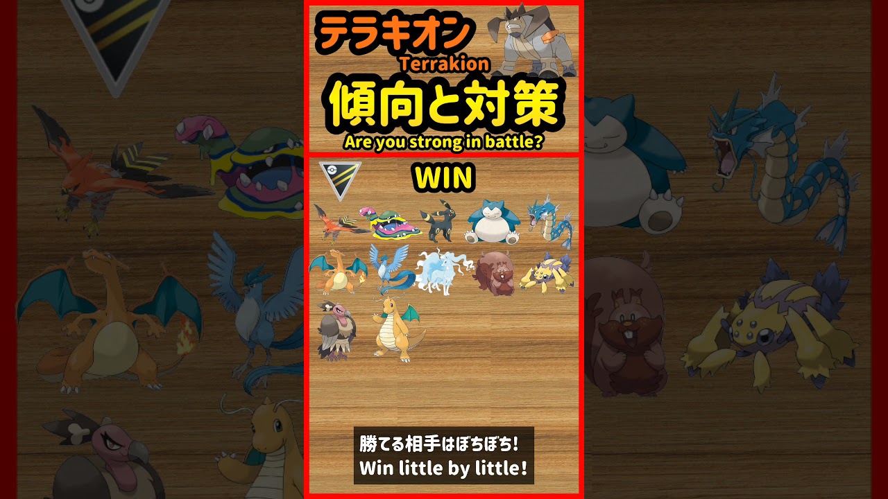 テラキオン傾向と対策 Terrakion strength【ポケモンGO】【PokèmonGO】