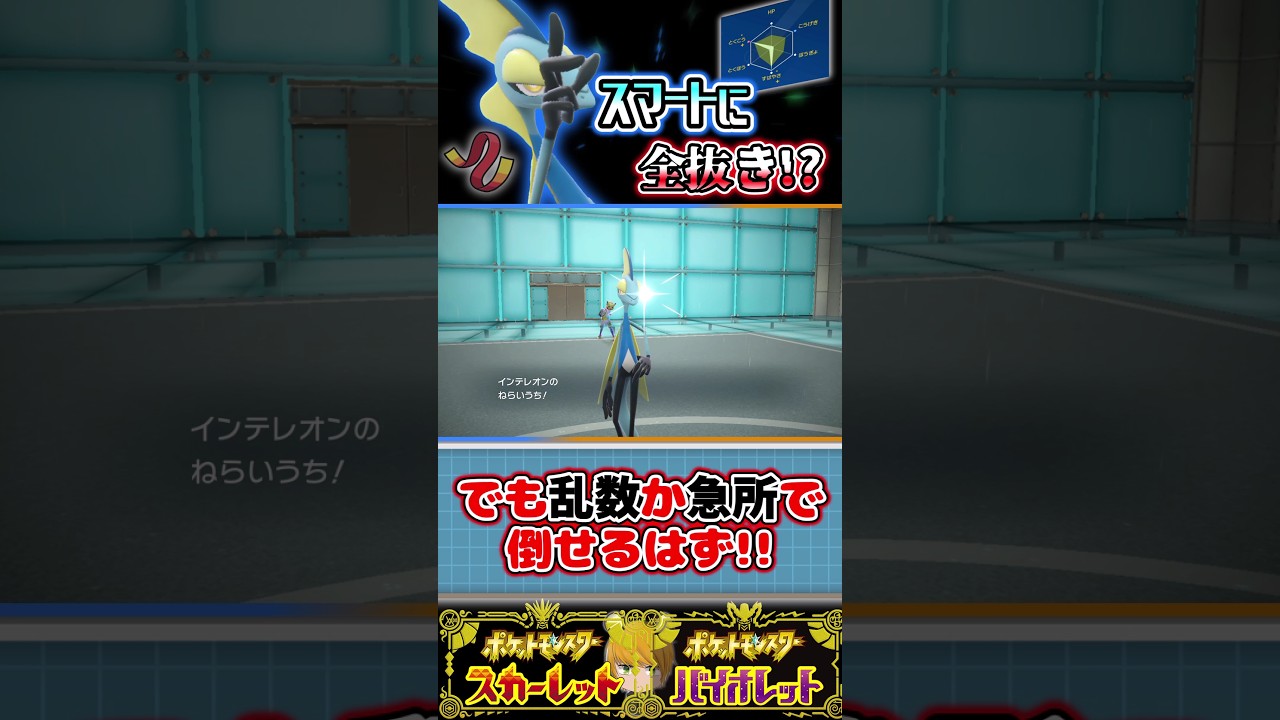 「インテレオン」雨降らせて水技の威力を上げて3タテ目指していきます！#ポケモンsv #pokemon #ゆっくり実況
