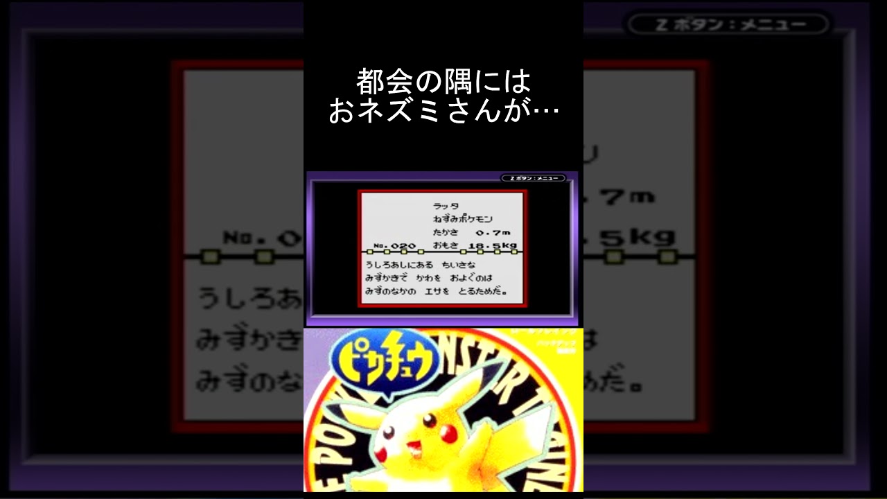 ポケットモンスターピカチュウ版 ラッタGET