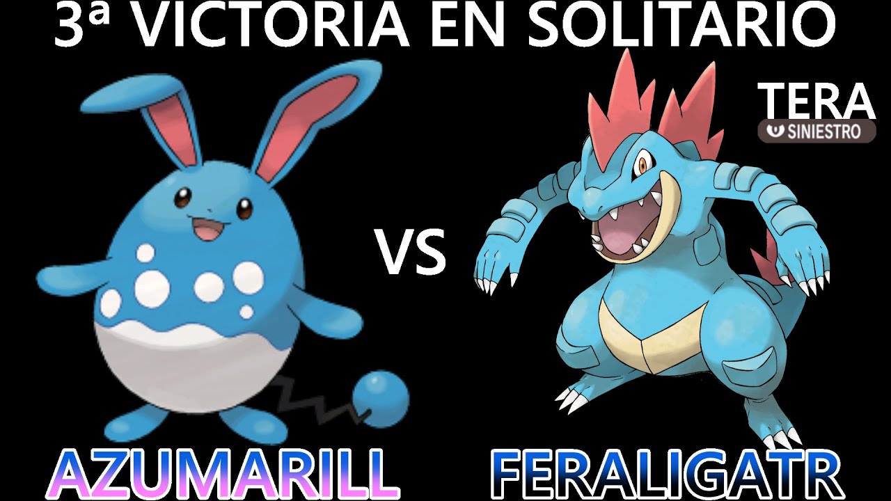 Pokémon Púrpura: 3ª Victoria de Azumarill en solitario a Feraligatr y despedimos al cocodrilo al fin