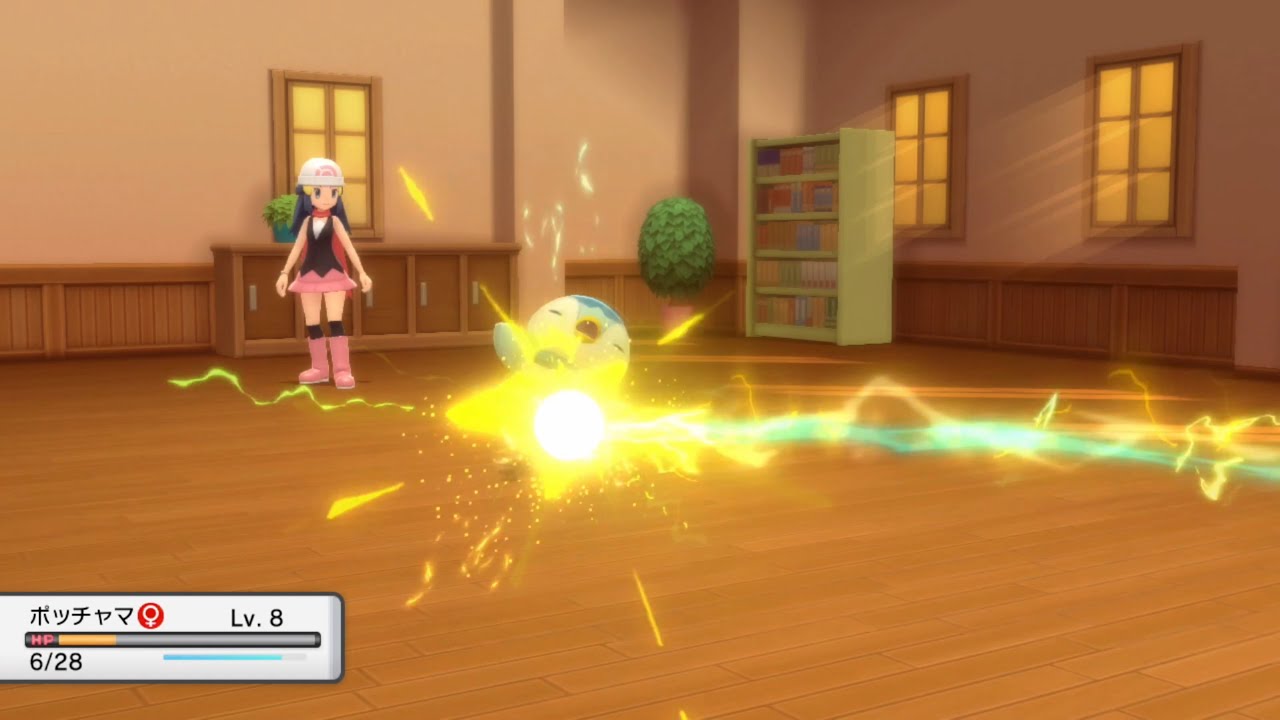 【ポケモンBDSP】ケーシィのチャージビームに消し飛ぶポッチャマとムックル【NintendoSwitch】