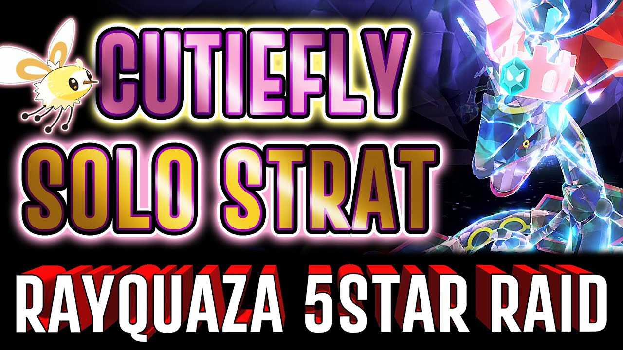 Cutiefly SOLO Rayquaza 5 Star Raid - Fun Strategy in Pokemon Scarlet and Violet Wommel Solo Taktik