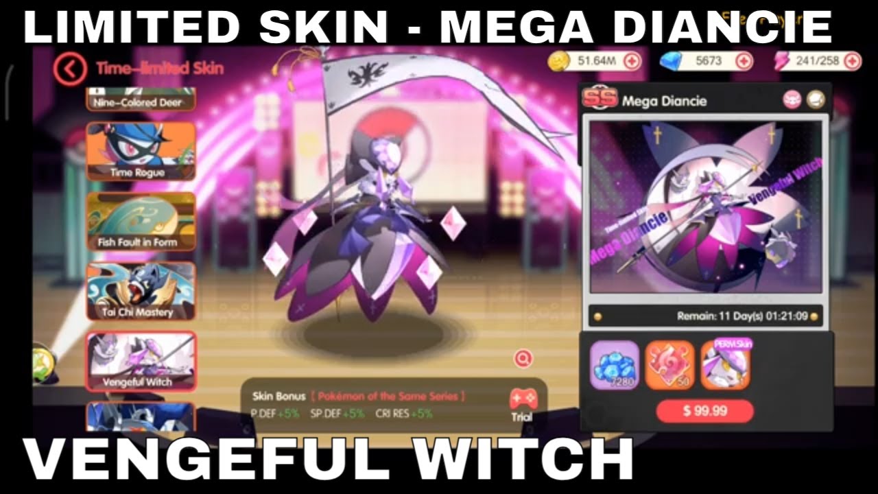 LIMITED SKIN - MEGA DIANCIE - VENGEFUL WITCH ► Pocket Incoming