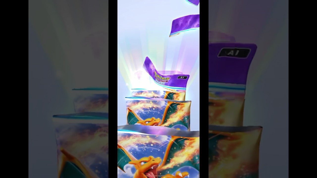 【ポケポケ】リザードンパック10連開封！ファイヤーex難民卒業したい#ポケポケ#ポケモンカード#shorts