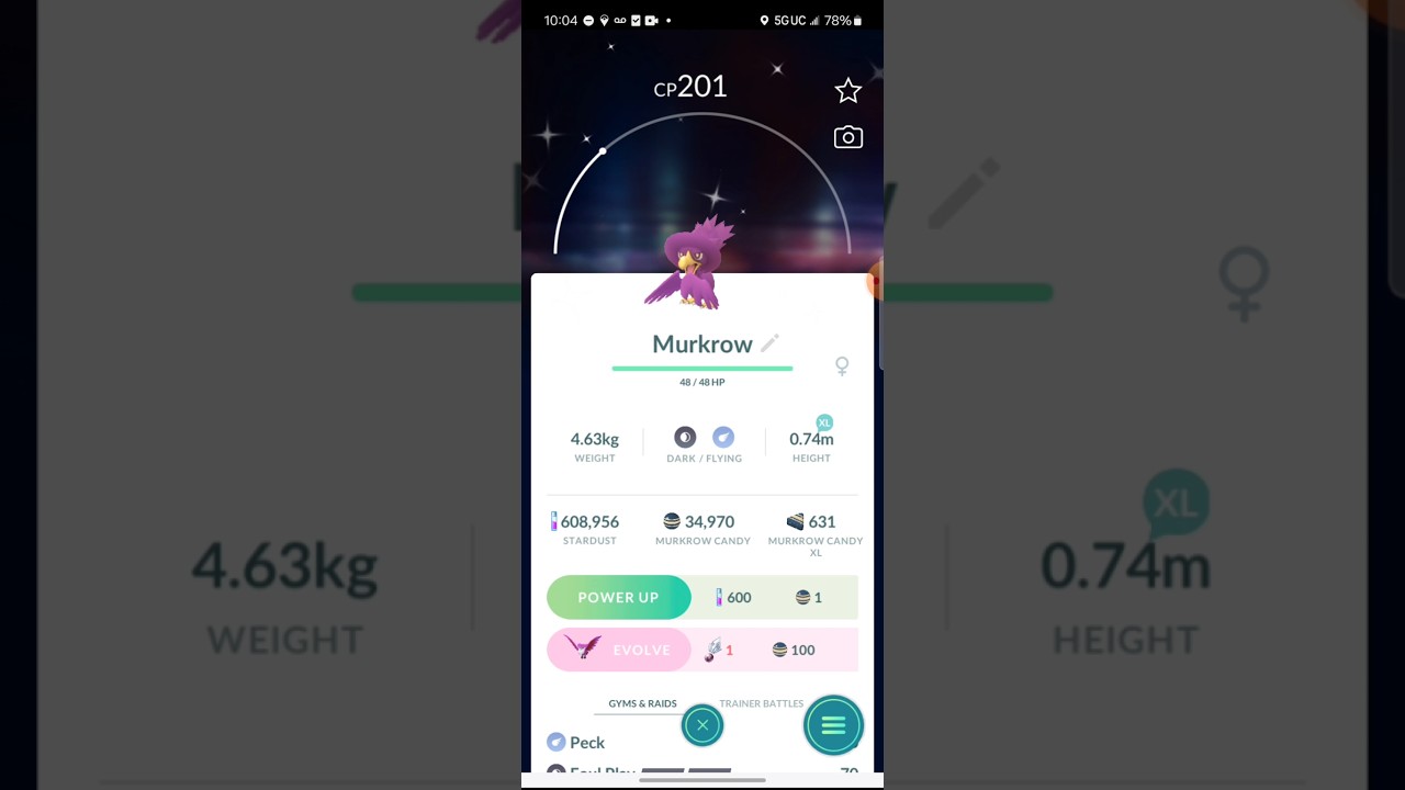 I found a Shiny Murkrow yesterday