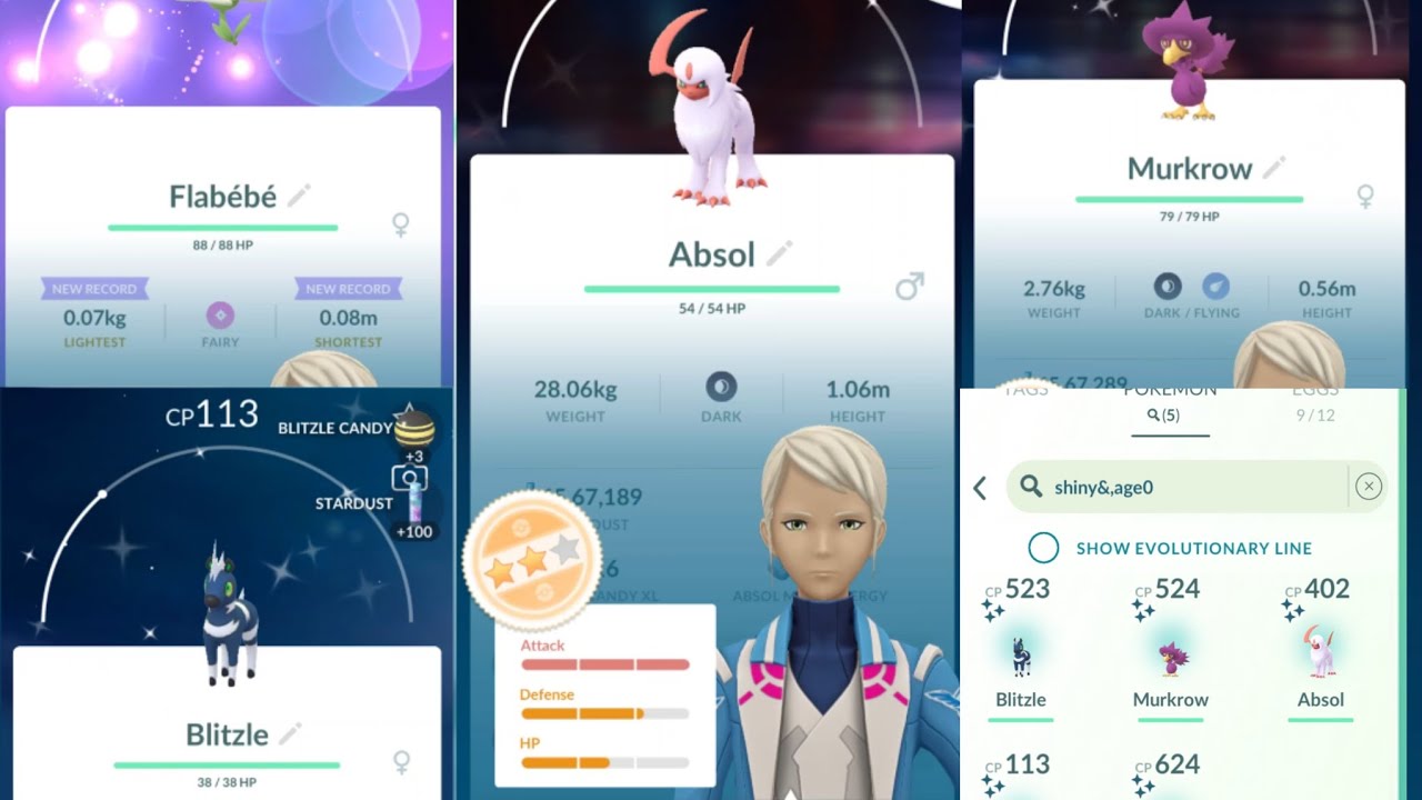 5 shiny in one hour on holiday event #shinyflabebe #shinyabsol