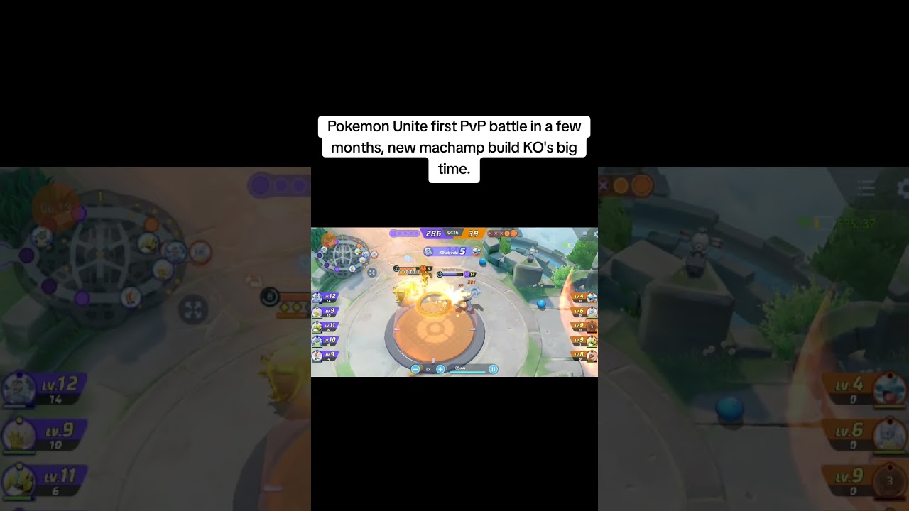 PokemonUnite Strong PvP build machamp smashes opponents #pvpesports
