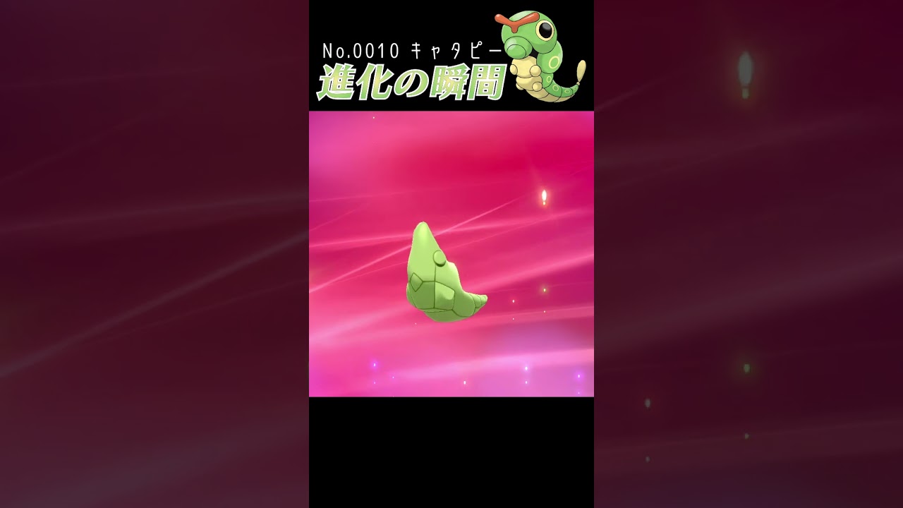 【ポケモン剣盾】キャタピー 進化の瞬間 #shorts