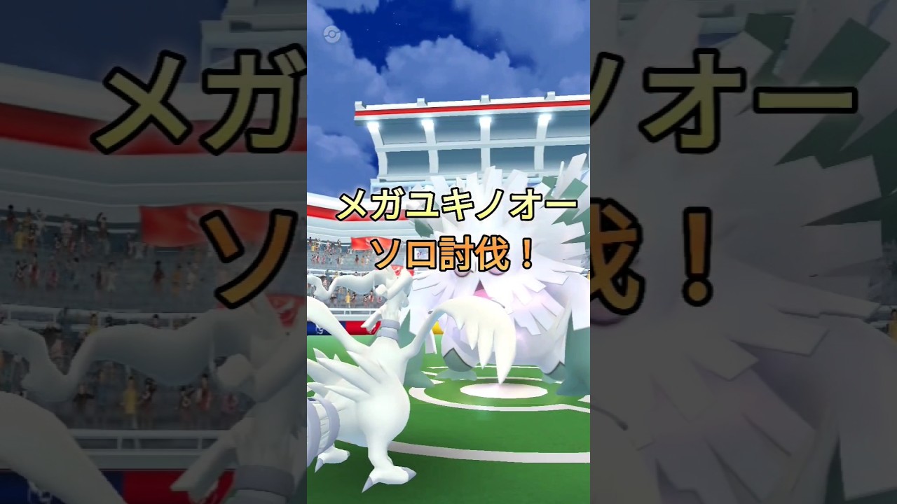 【ソロ討伐】メガユキノオー！レシラムがおすすめ！　　＃ポケモンGO　 #ポケモン　＃shorts