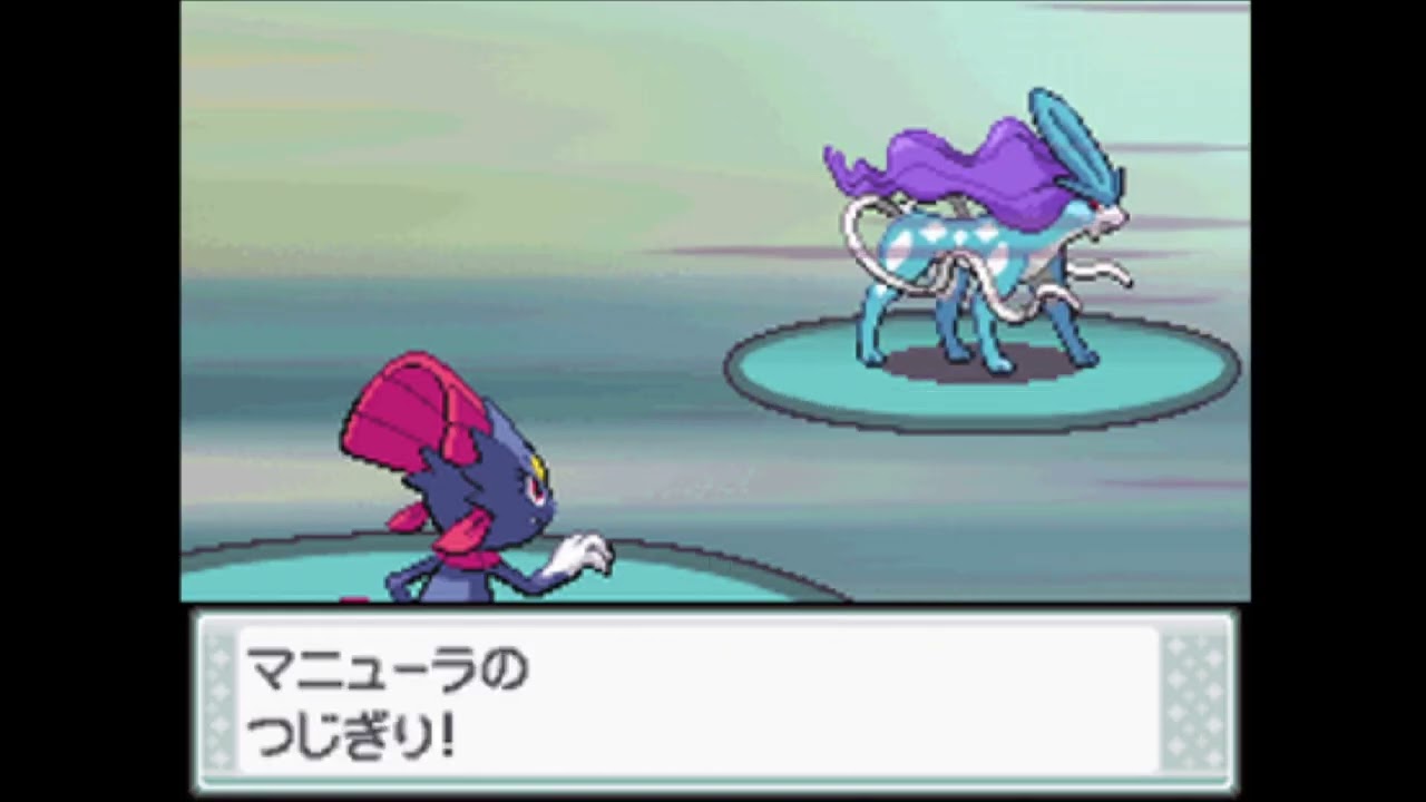 【ポケモンHGSS】バトルファクトリー 金ネジキ戦(Lv50)（サンダース・マニューラ(6V)・ムウマージ(6V) VS ミミロップ・ドククラゲ・スイクン）【金ネジキ】