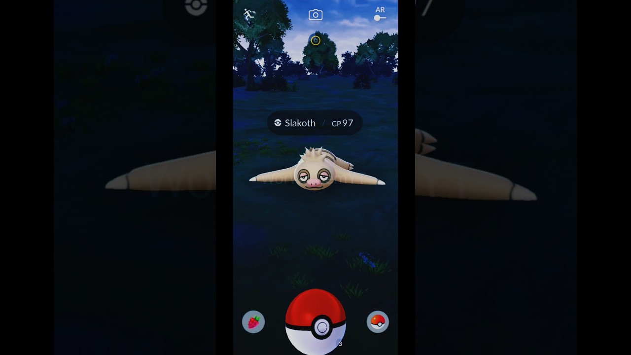 Catching Slakoth Today | Pokemon GO #Shorts #Slakoth #PokemonGOGameplay