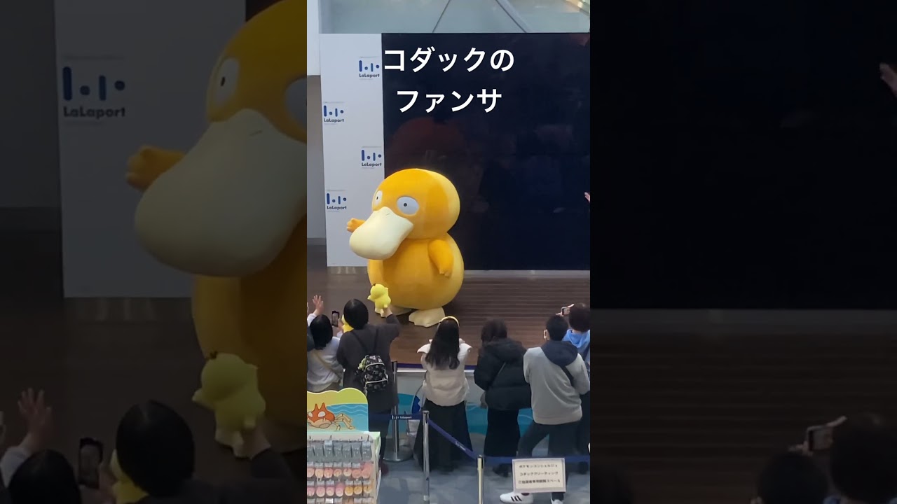 【コダックのファンサ そして退場】2/3(土) ポケモンセンタートウキョーベイのイベント#コダック #ポケモンコンシェルジュ