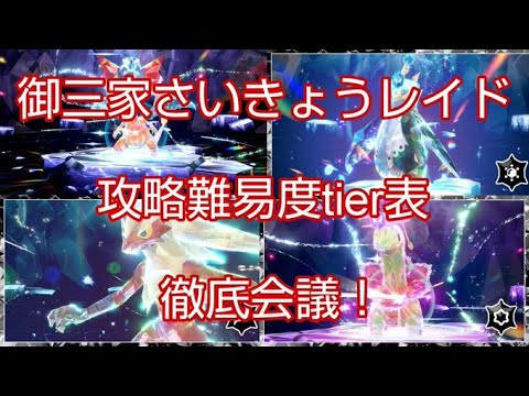 【ポケモンSV】歴代御三家さいきょうレイドの強さtier表、ガチで考察して決めてみようじゃないですか #4
