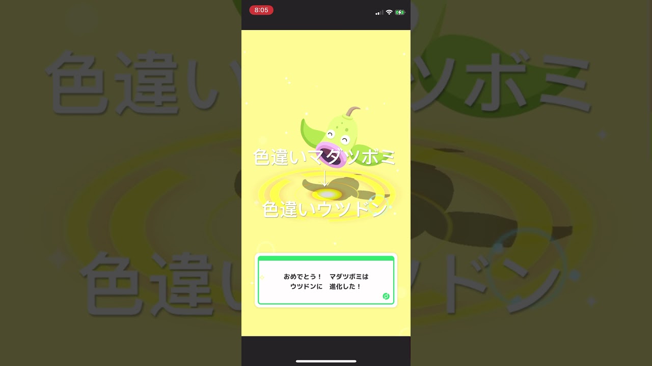 ポケモンスリープ　色違いマダツボミを色違いウツドンへ進化！ #pokémon #ポケモン