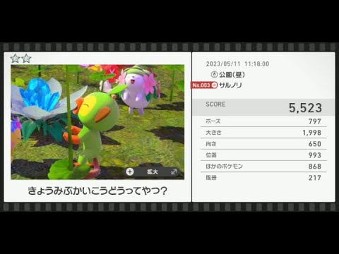 【Newポケモンスナップ】★2サルノリ5523