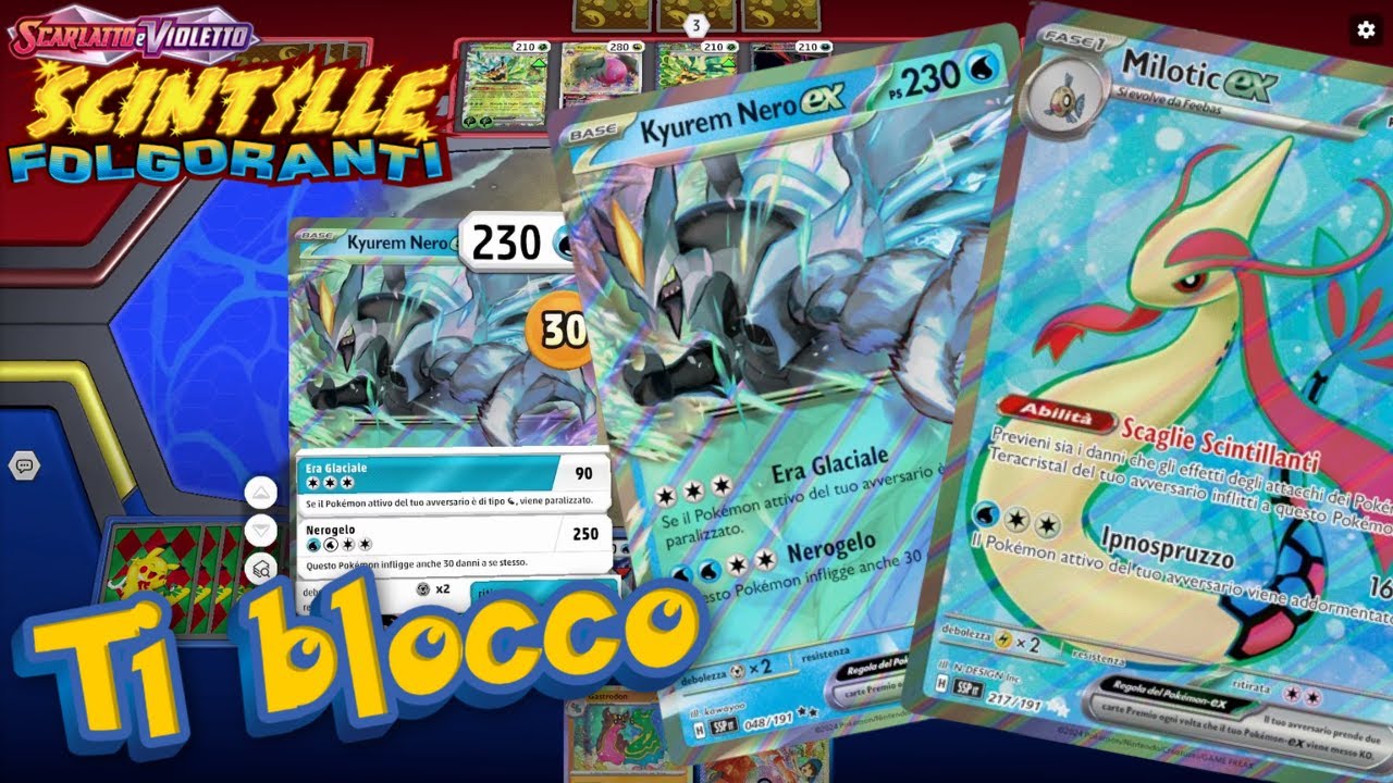 [ITA] Pokémon gameplay Deck KYUREM NERO EX + MILOTIC EX