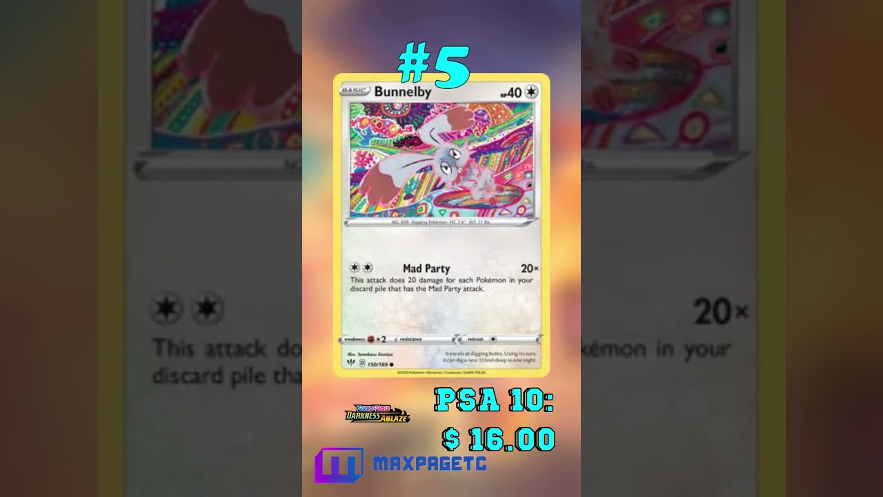 Top 5 Bunnelby Pokémon Cards #tcg#pokémon#bunnelby