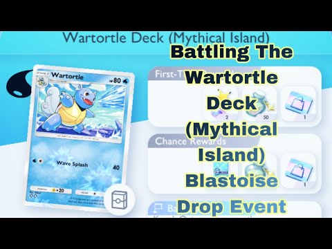 Battling The Wartortle Deck (Mythical Island) Blastoise Drop Event | Pokemon TCG Pocket