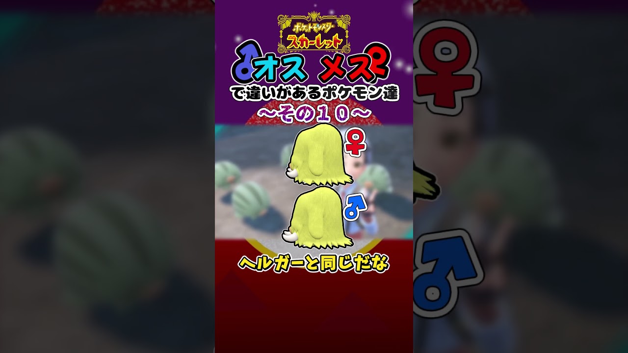 【ポケモンSV:色違いポケモン】オスとメスで姿が違うポケモン ～その10～ ニョロトノの違いみんな知ってた？　#shinypokemon  #色違いポケモン #ポケモンsv