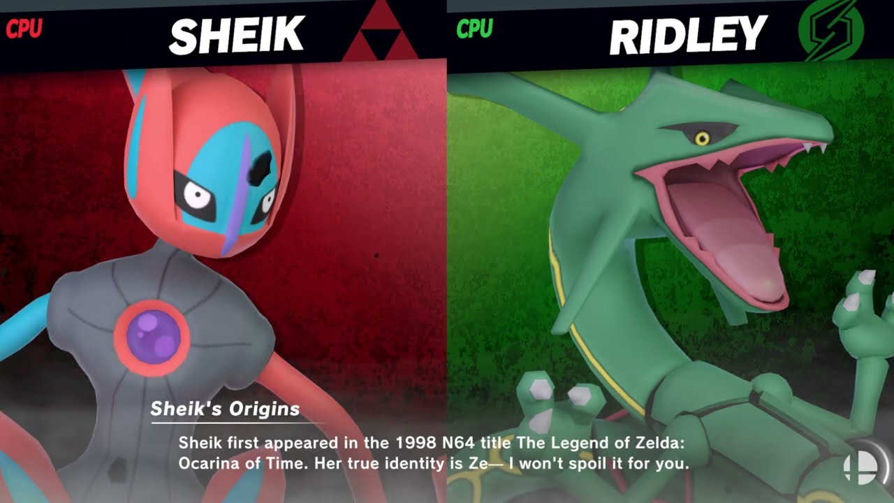 Deoxys (Speed Form) vs Rayquaza SSBU Quickie -By Xecho88/Siroos