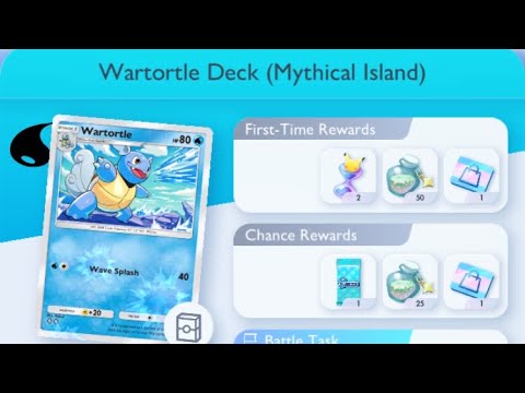 Pokémon TCG Pocket - Blastoise Drop Event | Wartortle Deck (Mythical Island)