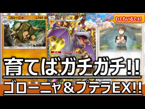 【育てばガチガチ】ゴローニャ＆プテラデッキ紹介【ポケカポケット】