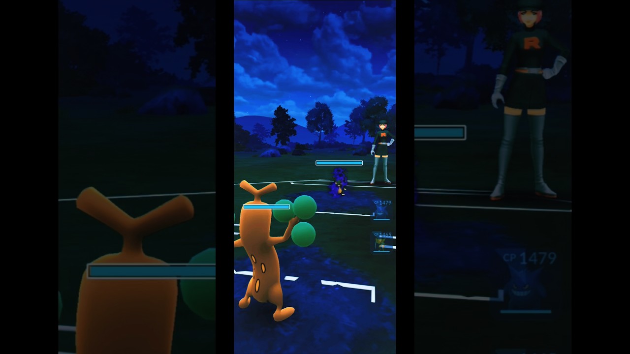 Defeat Team Rocket Grunt Female & Catching Shadow Rattata Alolan | Pokemon GO #Shorts