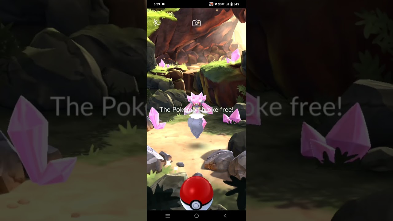 Catch Mythical pokemon Diancie with amazing background #pokemon #pokemongo #mythicalpokemon #shorts