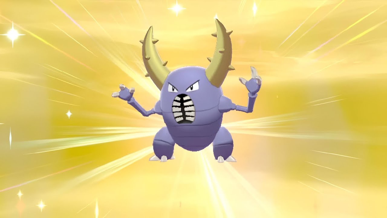 Pinsir Shiny en el Huevito N°64 en Pokémon Espada