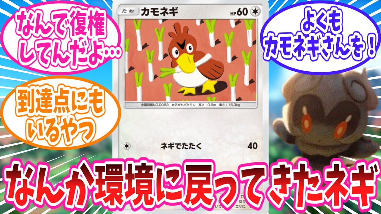 【ポケポケ】現役復帰を果たした皆の頼れる相棒、カモネギさんに対するトレーナー達の反応集【ポケモン反応集】