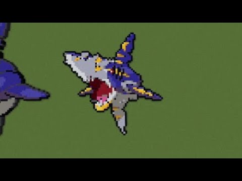 ［マイクラ］黙々とメガサメハダーを作る［ポケモンドット絵］