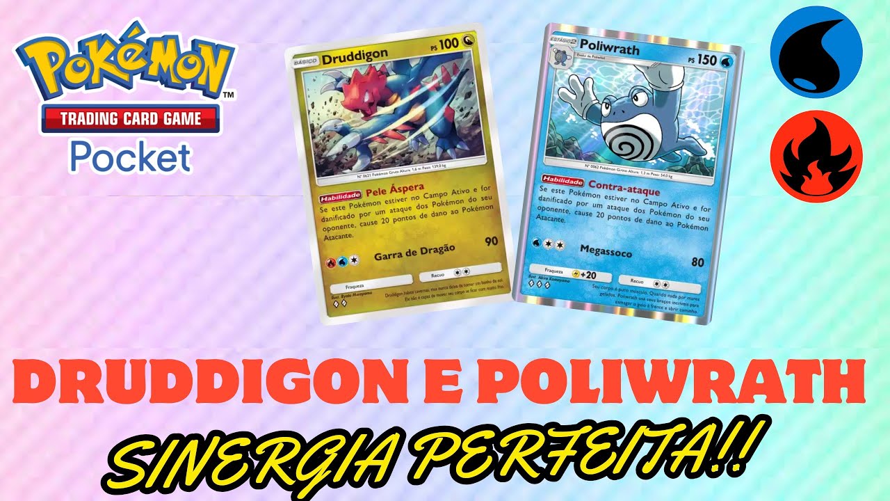 QUEM DIRIA? DRUDDIGON ALÉM DE UMA PAREDE NESSE DECK COM POLIWRATH E BRUXISH! - POKÉMON TCG POCKET