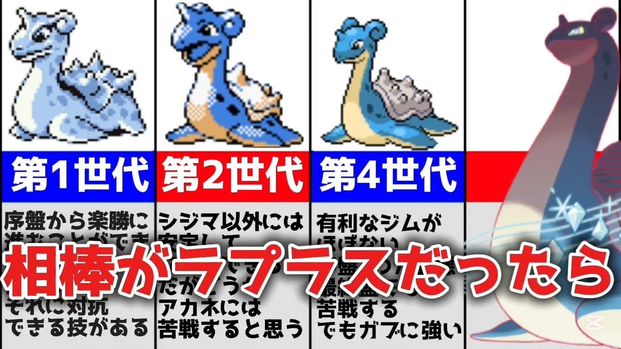 【ポケモン】相棒がラプラスだったら　#ポケモン #ラプラス #shorts #ゆっくり 【総集編】