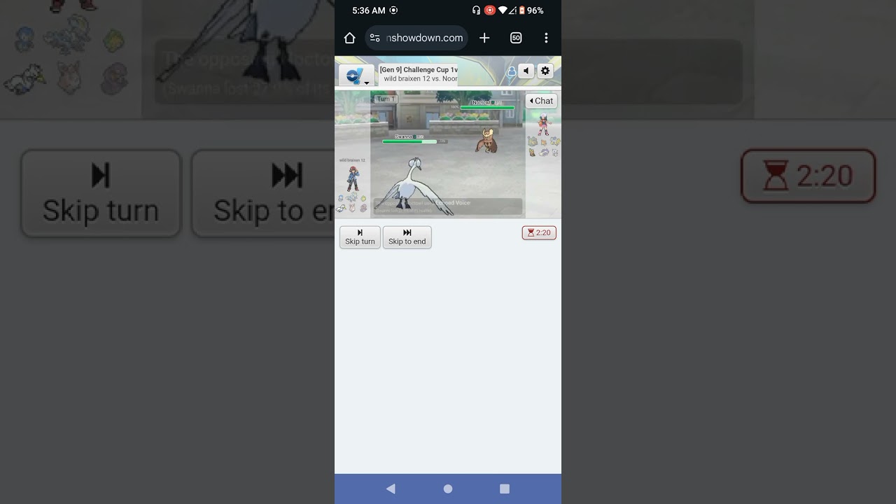 Pokemon showdown swanna vs noctowl #shorts