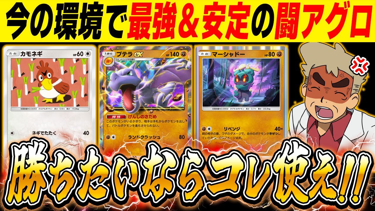 【ポケポケ】勝ちたいならコレを使え！！『カモネギ＆マーシャドー』で破壊する『闘アグロデッキ』が『幻のいる島』環境で最強＆安定ですｗｗ【口の悪いオーキド博士】【柊みゅう】#ポケポケ #ポケモン