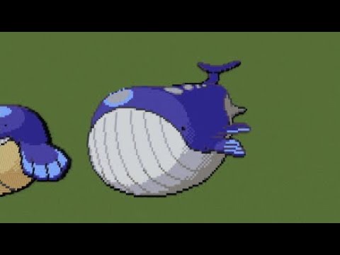 ［マイクラ］黙々とホエルオーを作る［ポケモンドット絵］