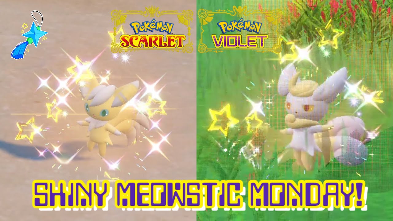 ✨Pokémon Scarlet & Violet: SHINY MEOWSTIC MONDAY, SHINY MALE IN SCARLET; SHINY FEMALE IN VIOLET!✨