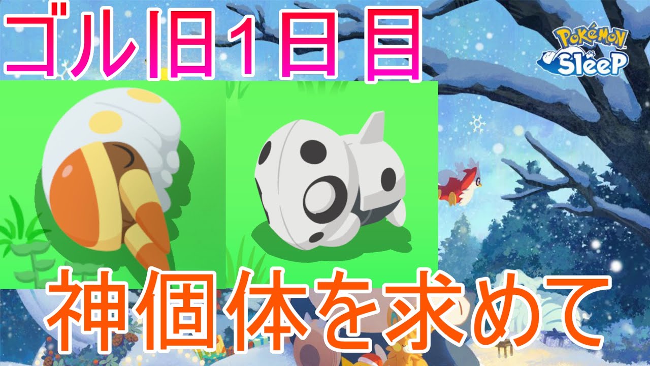 【ポケモンスリープ】アゴジムシとココドラの神個体をゲットしたい男 Day1