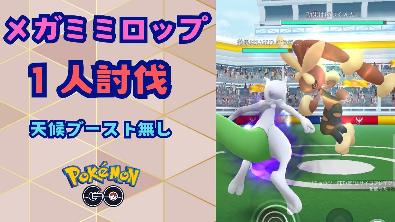 メガミミロップ！１人討伐！！【ポケモンGO】