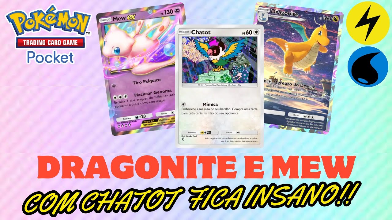 VEJA COMO CHATOT TORNA ESSE DECK DE DRAGONITE COM MEW UMA POTÊNCIA!! - POKÉMON TCG POCKET