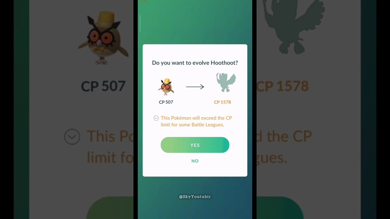 Evolving the Hoothoot into Noctowl 🔥🔥 #pokemongo #greatleaguepokemongo#pokemongoevolutions