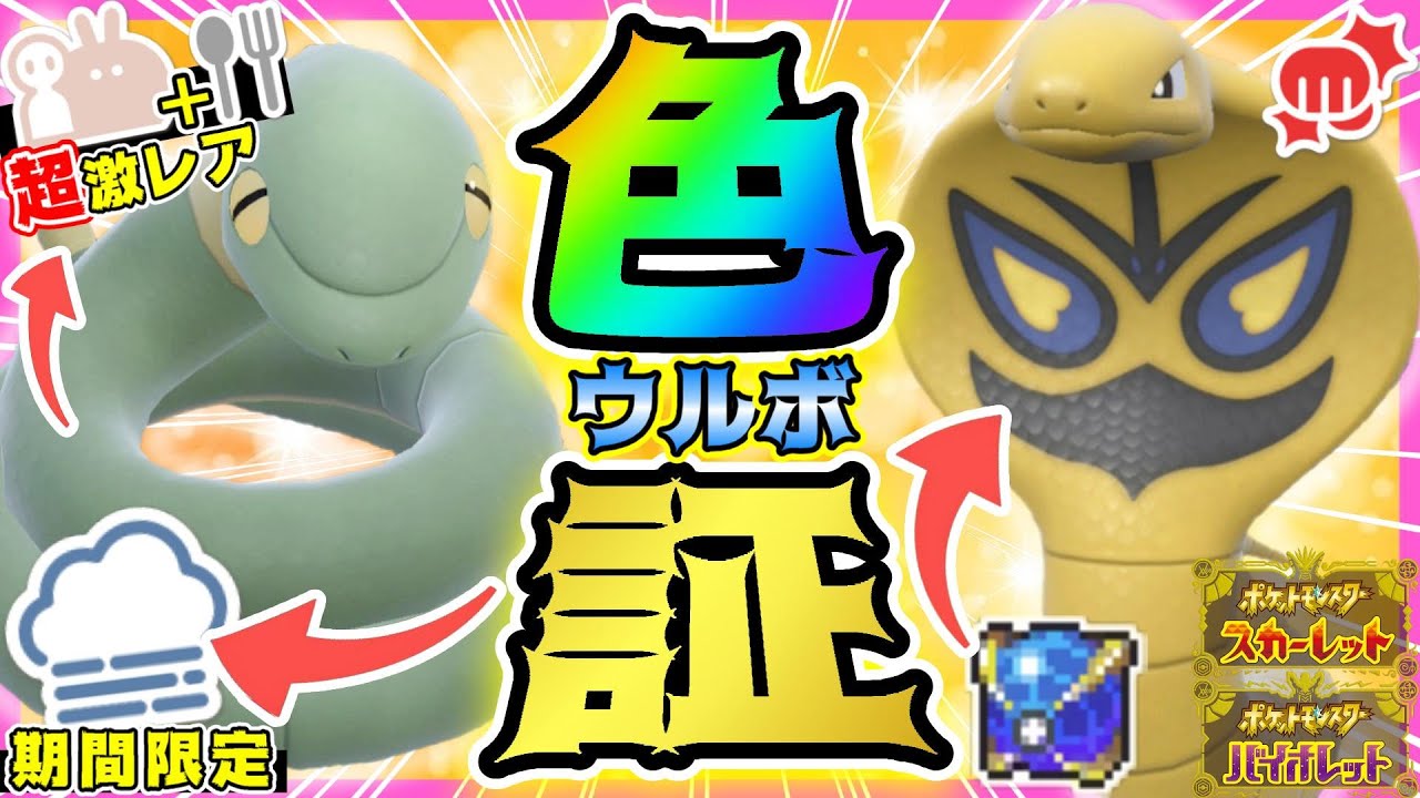 【色証】期間限定✨濃霧の色証"アーボ・アーボック"を手に入れようしたら激レア「最大サイズ」のダブル証が付いたんだがwww【ポケモンSV/色アーボ/大量発生】Catching Shiny Arbok