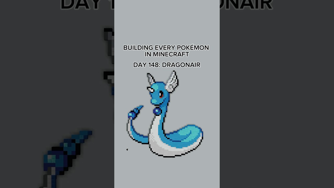 BUILDING EVERY GEN 1 POKÉMON IN MINECRAFT PART 148: DRAGONAIR #minecraft #pokemon #minecraftbuilds