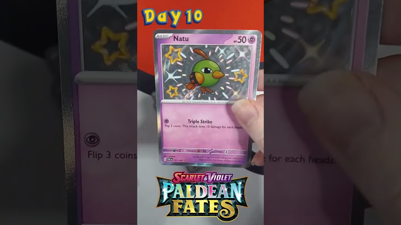 Day 10: A full art shiny plus a shiny Natu BEST PACK EVER!!!!!  #pokemon #pokemontcg  #shinypokemon